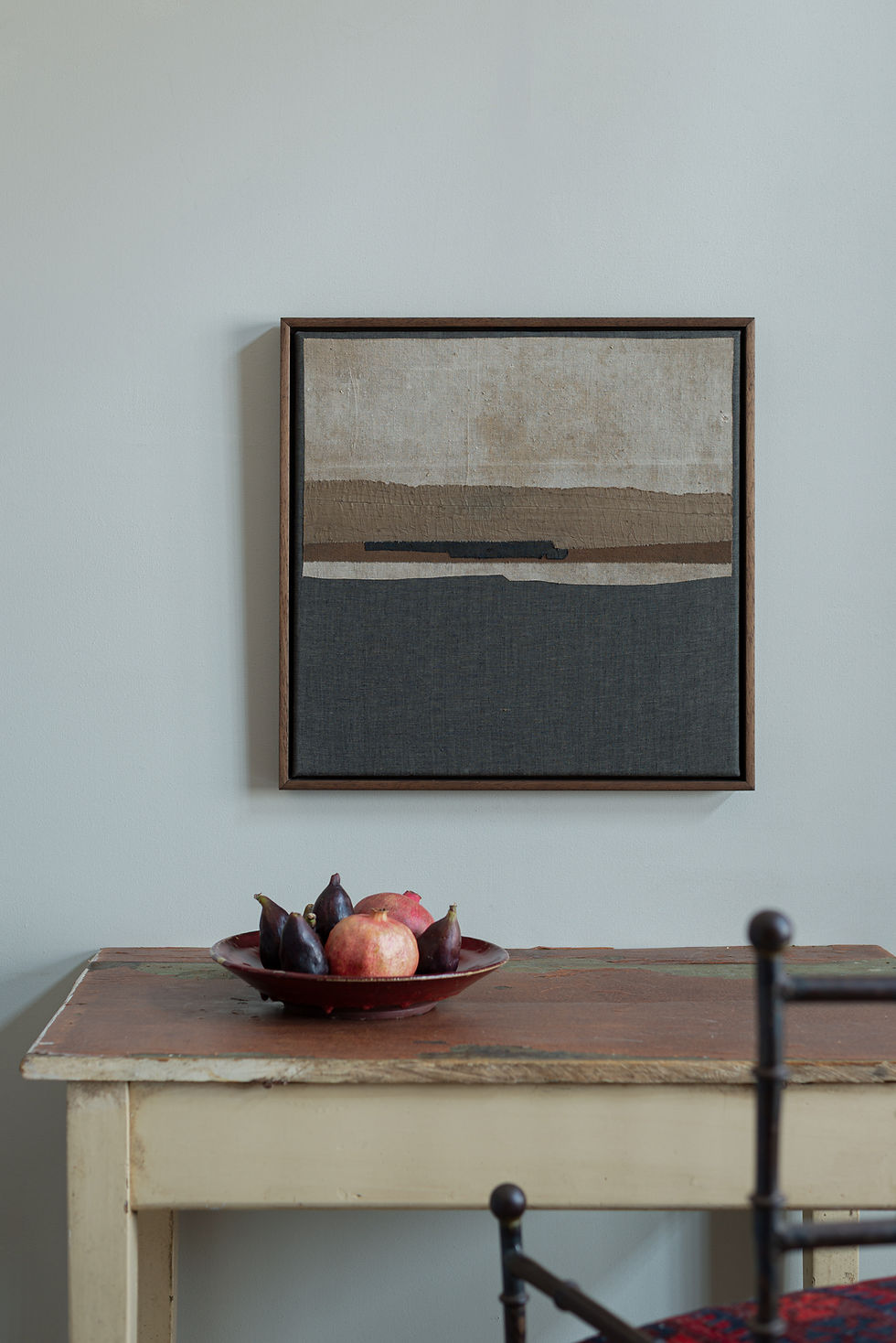 An original piece by artist Mary Norden. Collected vintage fabrics from Mary's international archive.