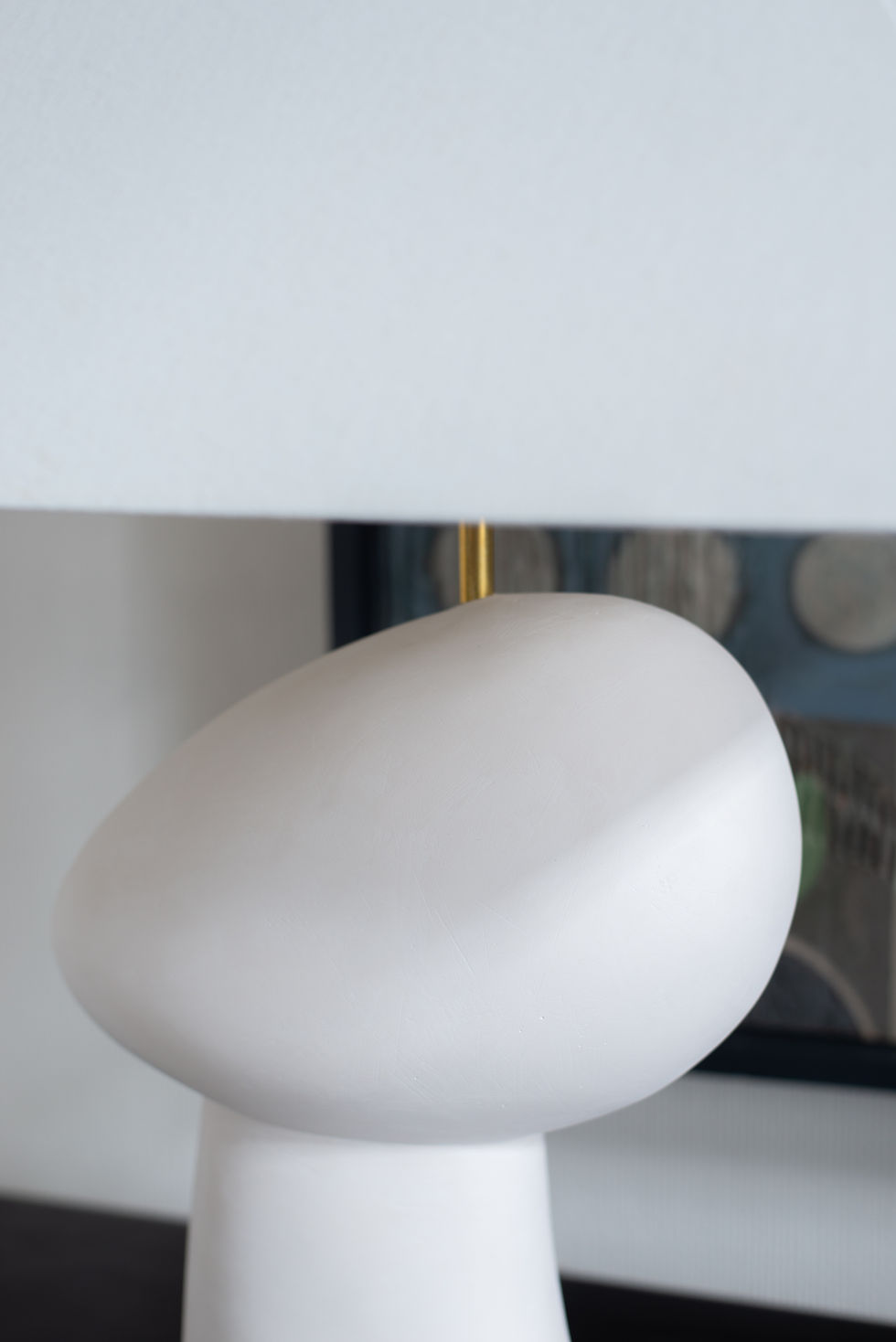 Thumbnail: Sculptural hand applied plaster lamp by Pablo Cal-Fernadez.