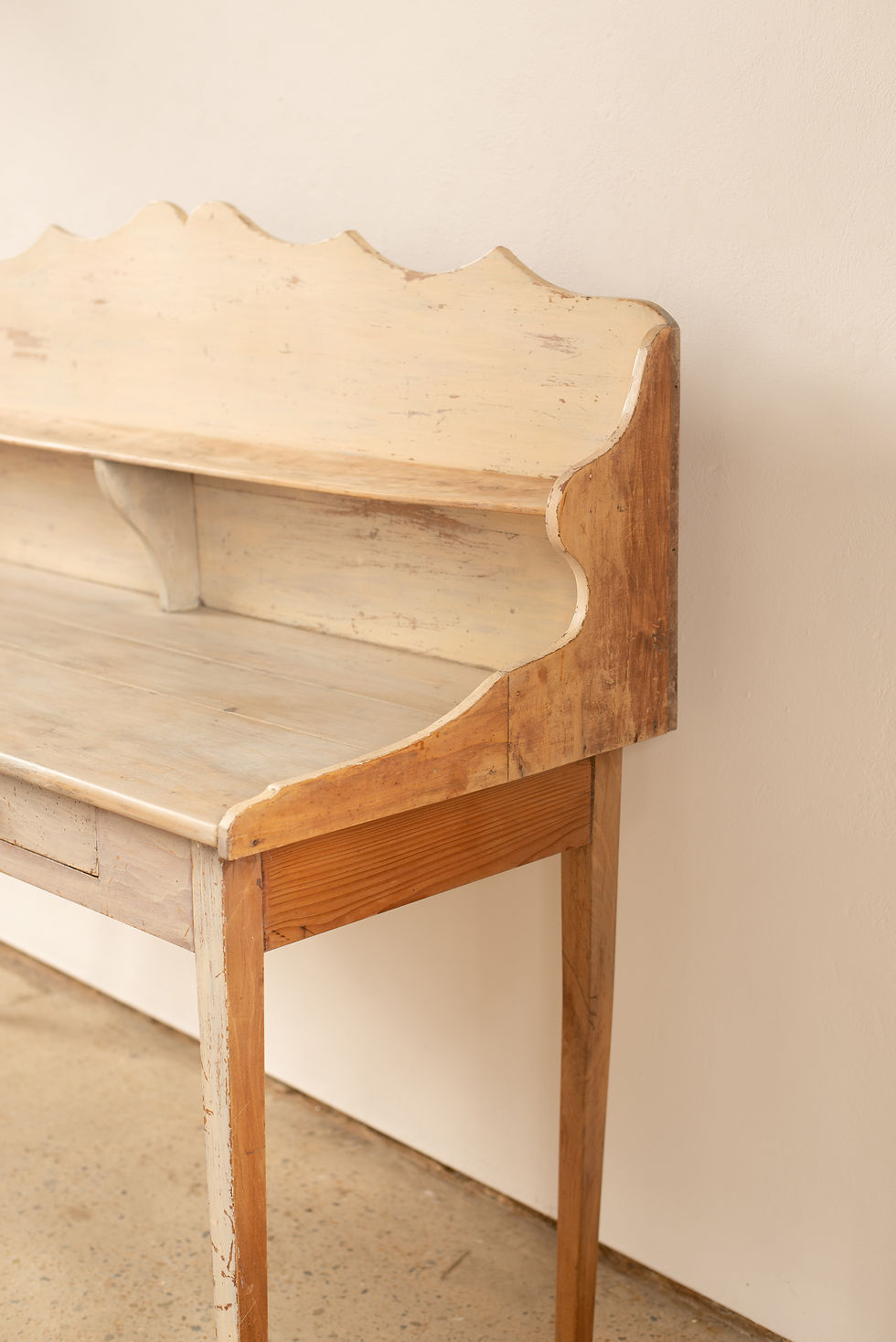 Thumbnail: Antique French Sideboard/Table with Scrolled Back