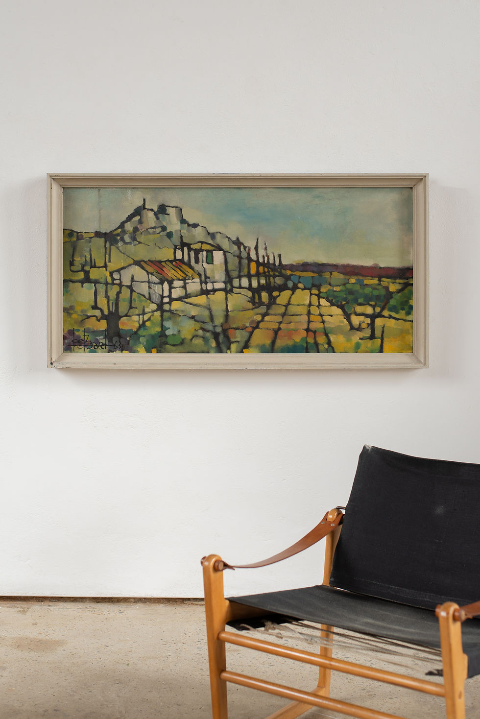 Oil on Board of a Provencal Landscape, Signed and Dated 1963