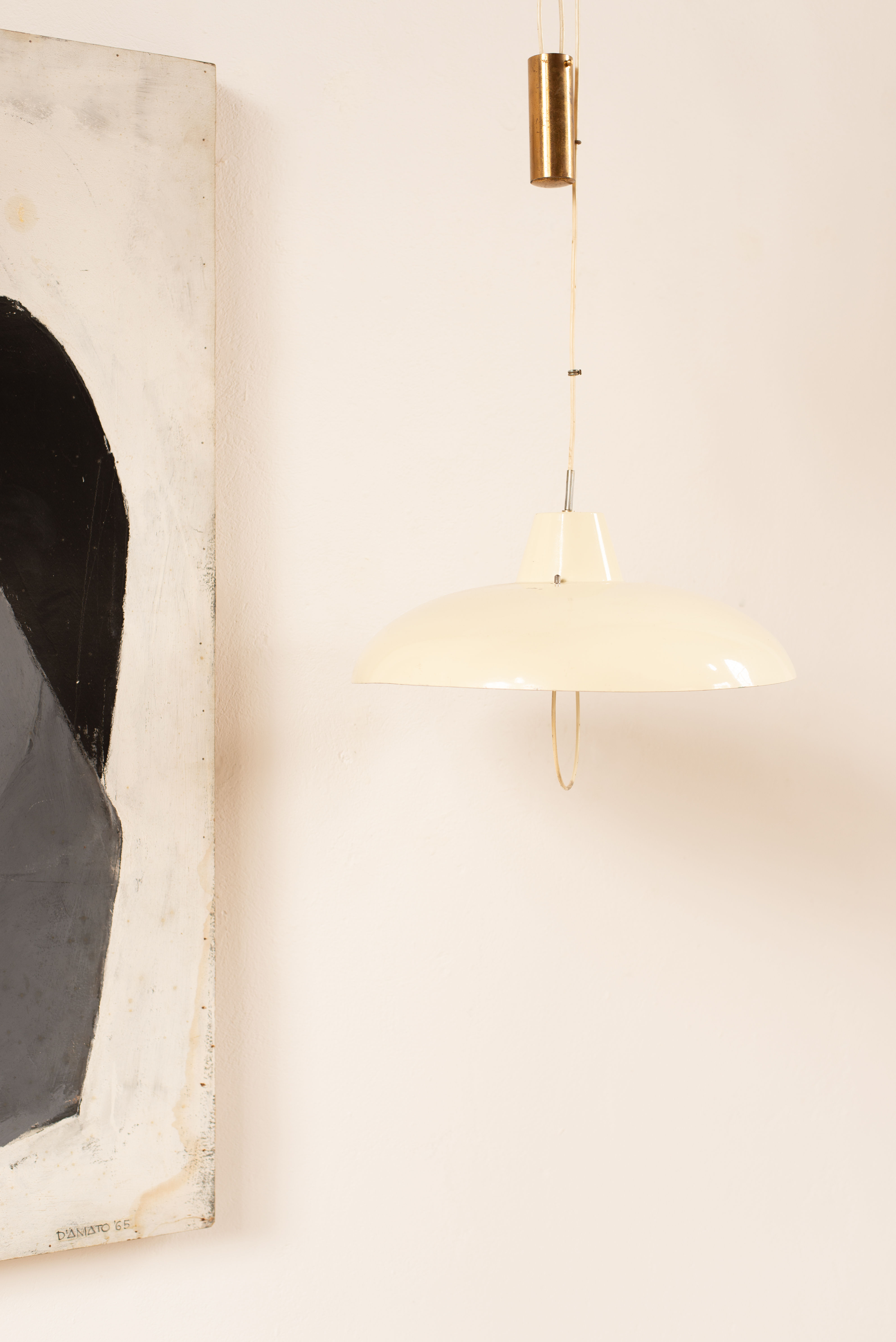 An elegant counterbalance ceiling pendant from Italy C1950