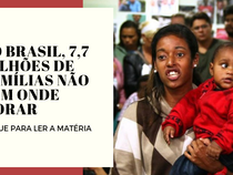 No Brasil, 7,7 milhões de famílias não têm onde morar