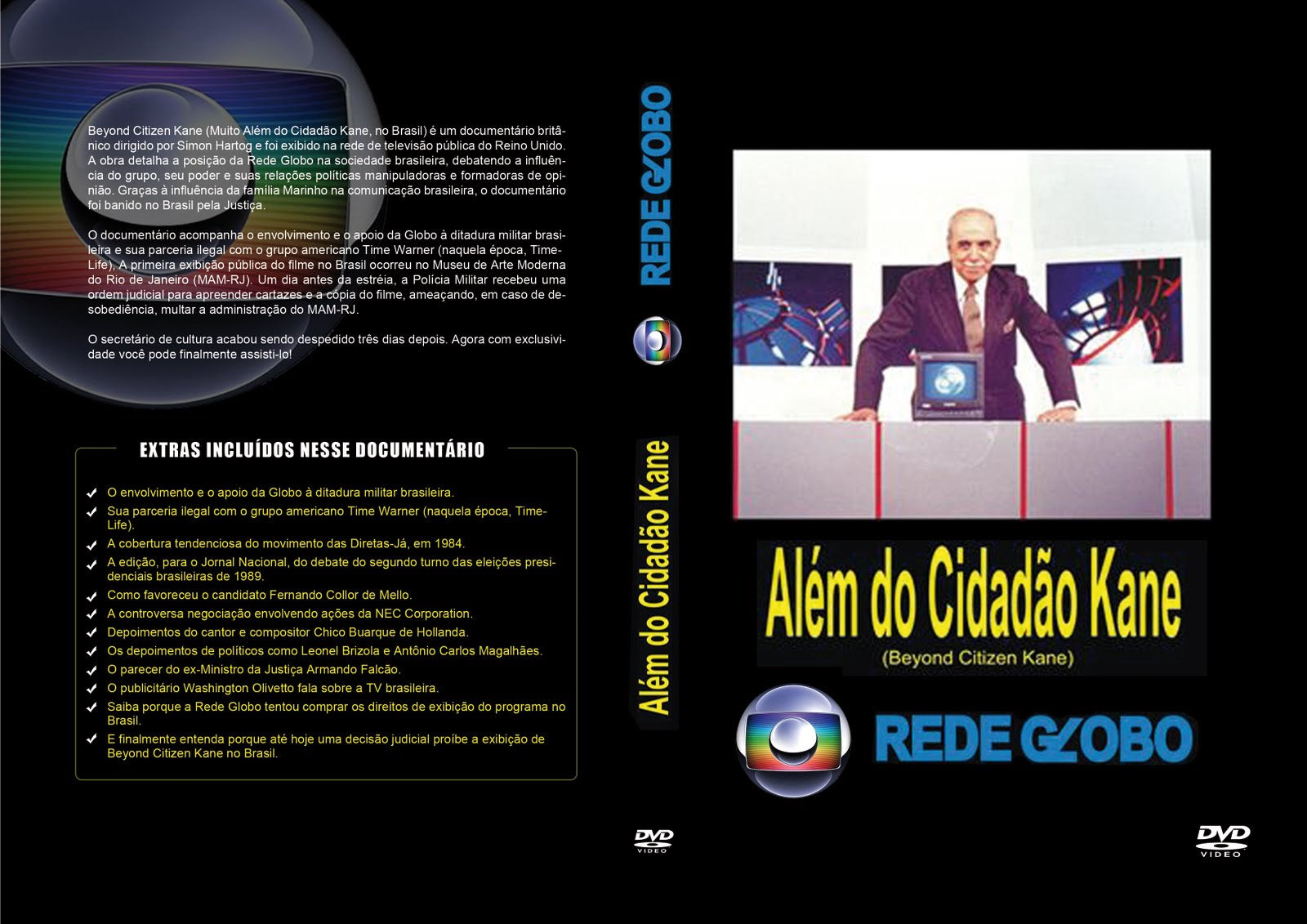 Dvd Muito Além Do Cidadão Kane documentário globo