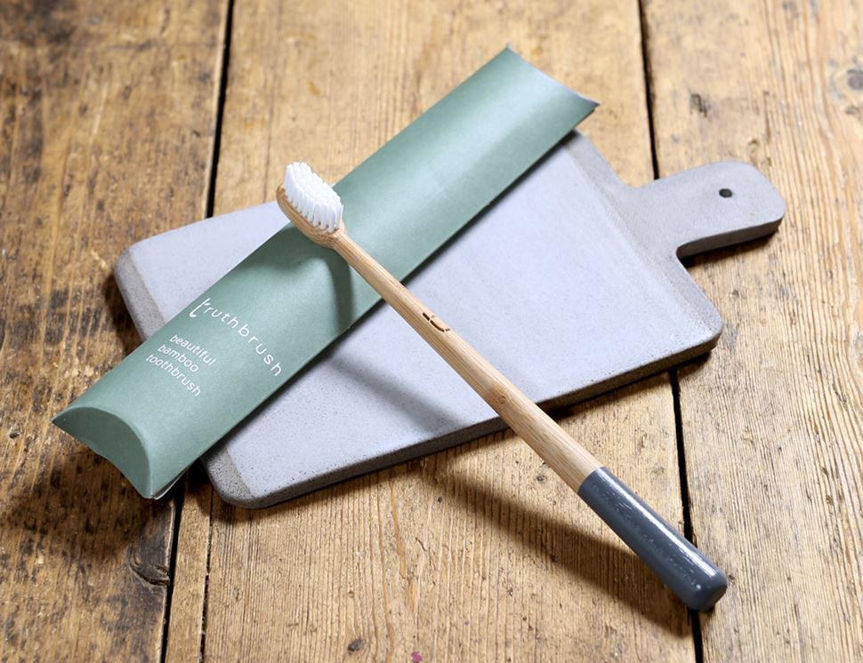 Thumbnail: truthbrush bamboo toothbrush with plant-based bristles