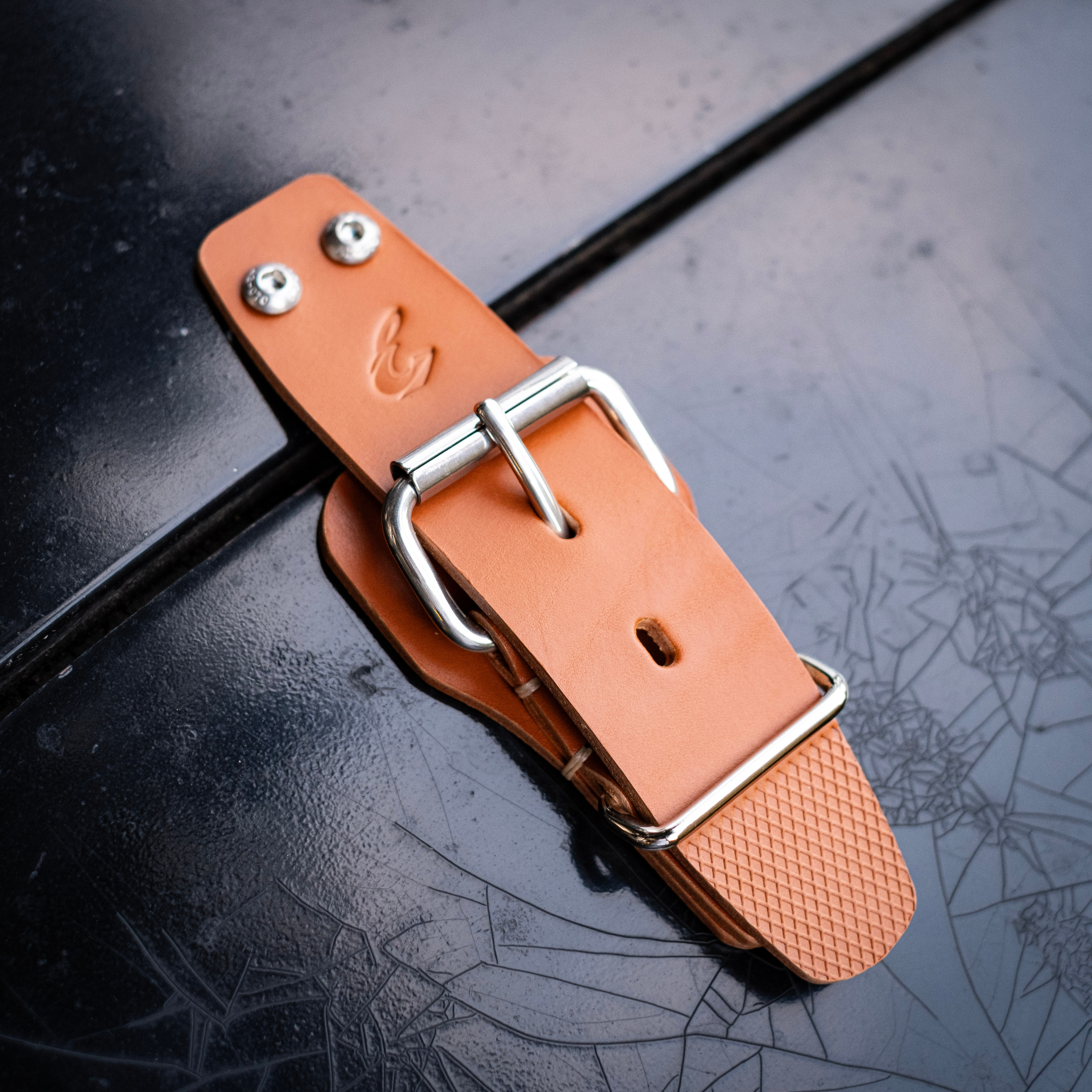 Leather Bonnet / Hood Short Straps [PAIR] 1 1/2 Inch - 38mm