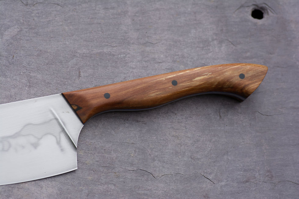 Thumbnail: 210mm Cleaver with Stabilised Spalted Beech Handle