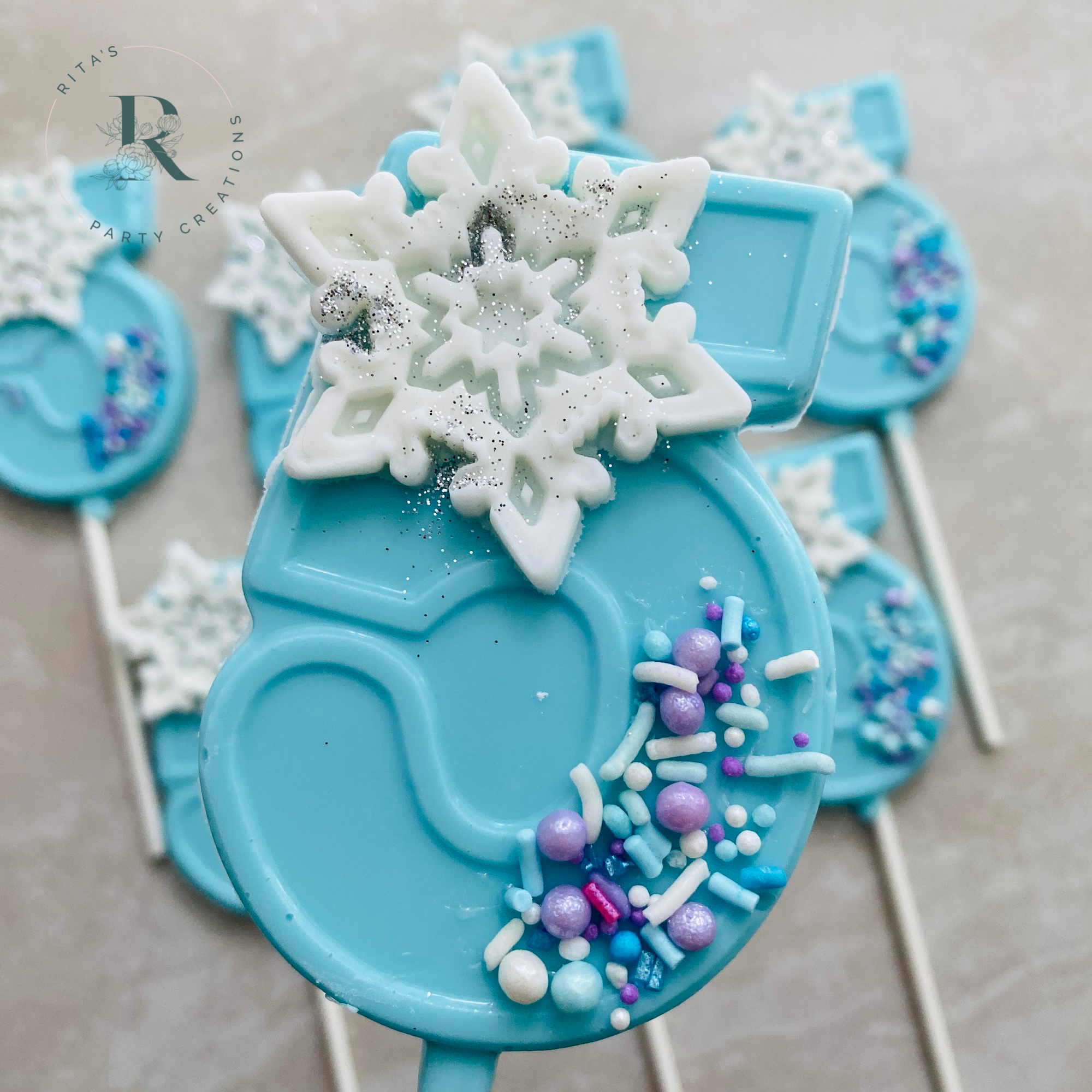 Frozen Chocolate Candy Lollipops