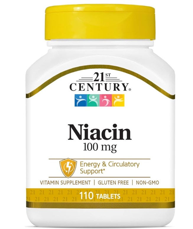 21st Century Niacin Tablets, 100 mg, 110 Count