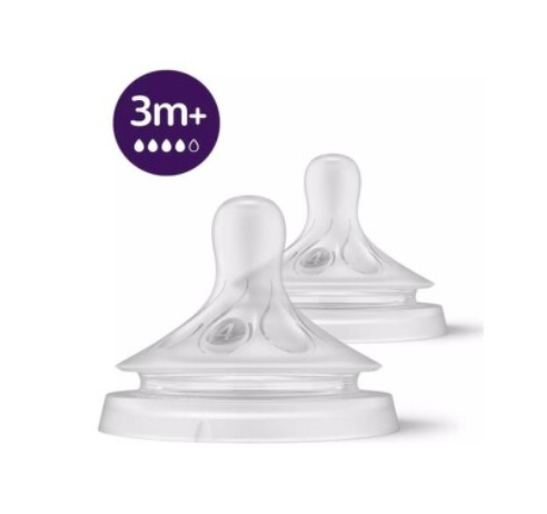 Avent Natural Response Pacifier medium flow (3m+), 2 pieces