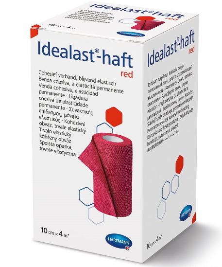 Hartmann Idealast-haft Color ideal bandage red 4 m x 10 cm