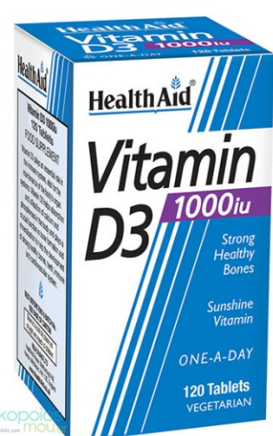 Health Aid Vitamin D3 1000IU, 120tabs