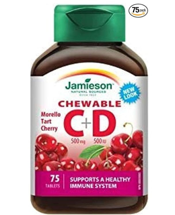 Jamieson Vitamin C & D- 500 Mg- 75 Tablets