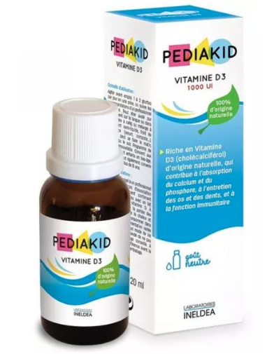Ineldea Vitamins D3 - Goût Neutre - Pediakid - 20ml