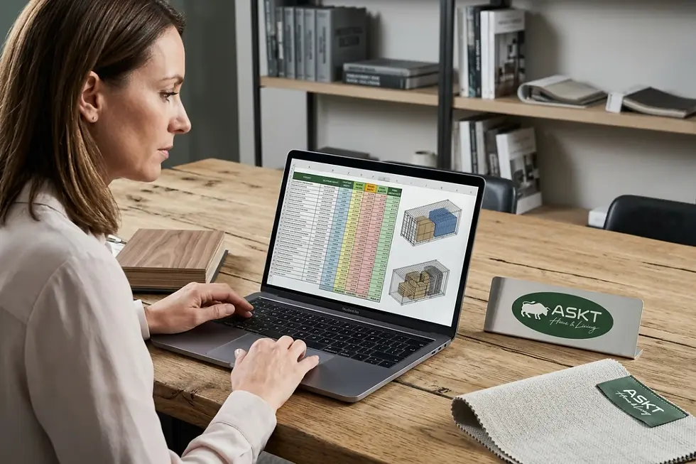 Furniture landed cost calculation and B2B quote comparison audit