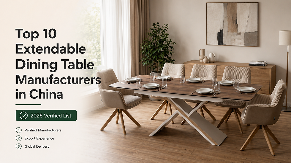 Top 10 Extendable Dining Table Manufacturers in China (2026 Verified List)