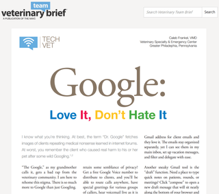 Tech Vet | Google: Love it, Don’t Hate It.