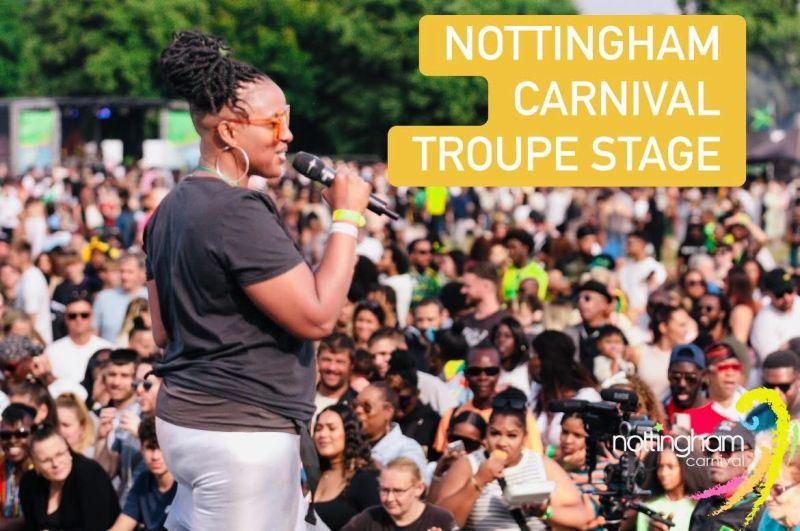 Charm on Stage at Nottingham Carnival Troupe Stage