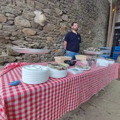 Installation d'un bar à huitre pour l'anniversaire 50 ans