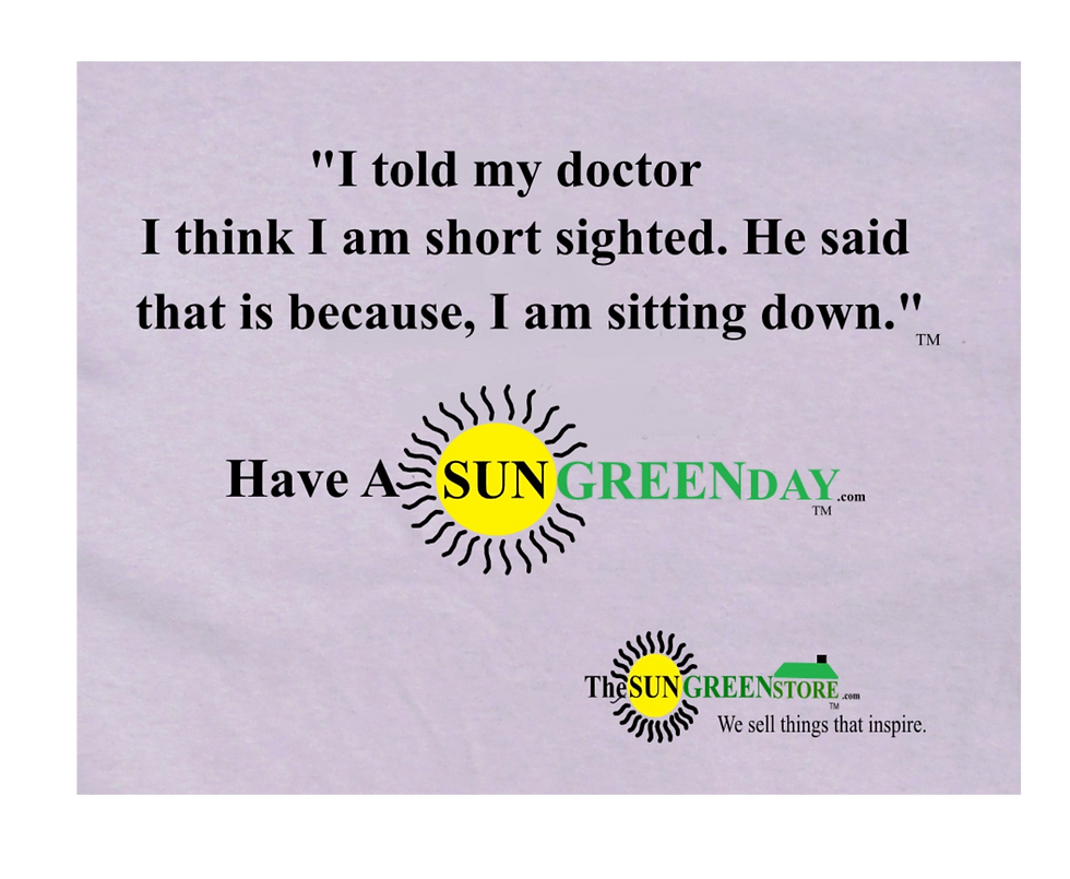 Thumbnail: I told my doctor I think I am short sighted.  He said that is because,...