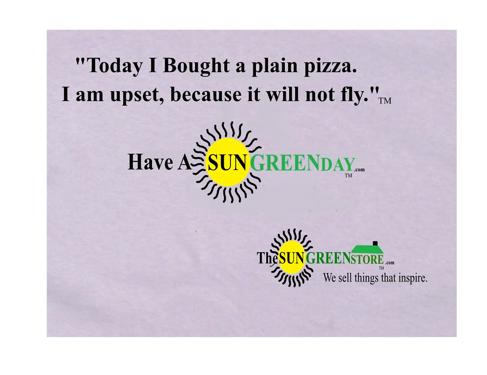 Thumbnail: Today I bought a plain pizza.  I am upset because it will not fly.