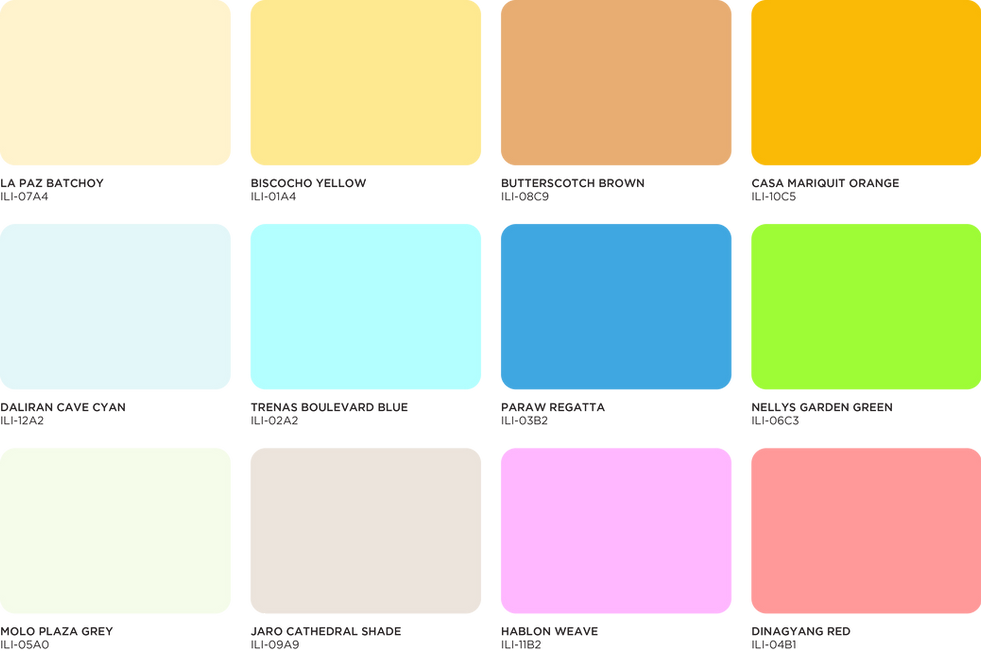 Davies Paints: Colors of the Philippines COTP - Iloilo Color Swatches
