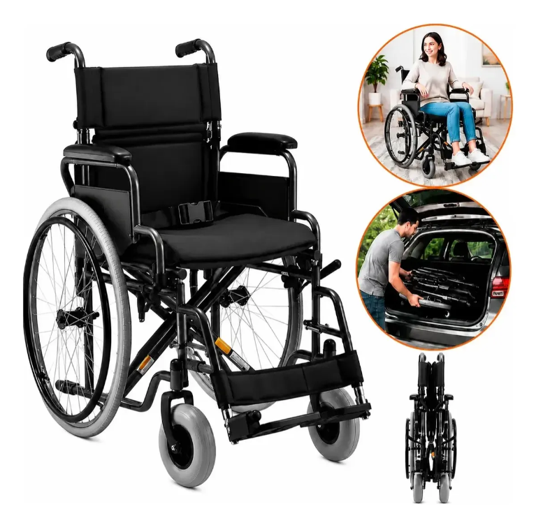 Cadeira De Rodas Dobrável Modelo D400 Até 120 Kg - Dellamed