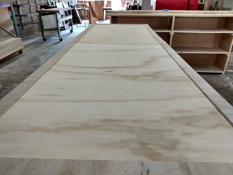 Thumbnail: 8 foot Straight bar with single level bar top and included shelving