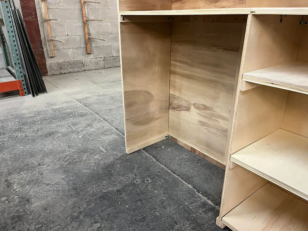 Thumbnail: 6 foot home bar kit with 2 level bar top, shelving and appliance space