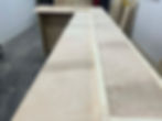 Thumbnail: 10 foot 'L' shaped home bar kit with 2 level top, shelving and appliance space
