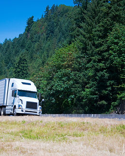 White Truck Driving