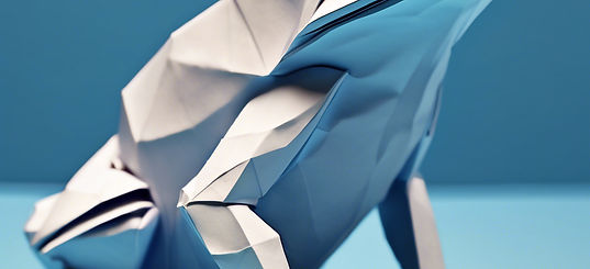 make an image of a white origami frog si