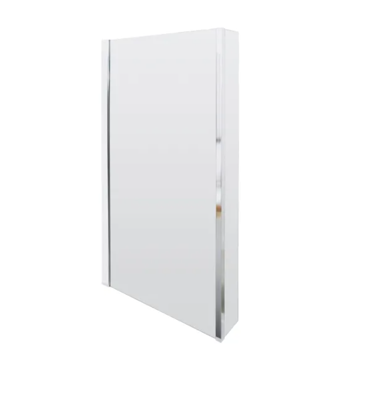 L-Shaped Bath Screen - Chrome