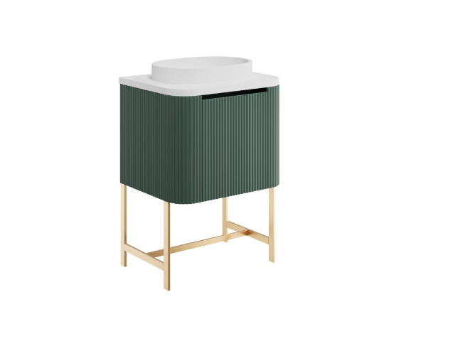Thumbnail: Linea Curve 600 Wall Hung Unit With Countertop And Basin