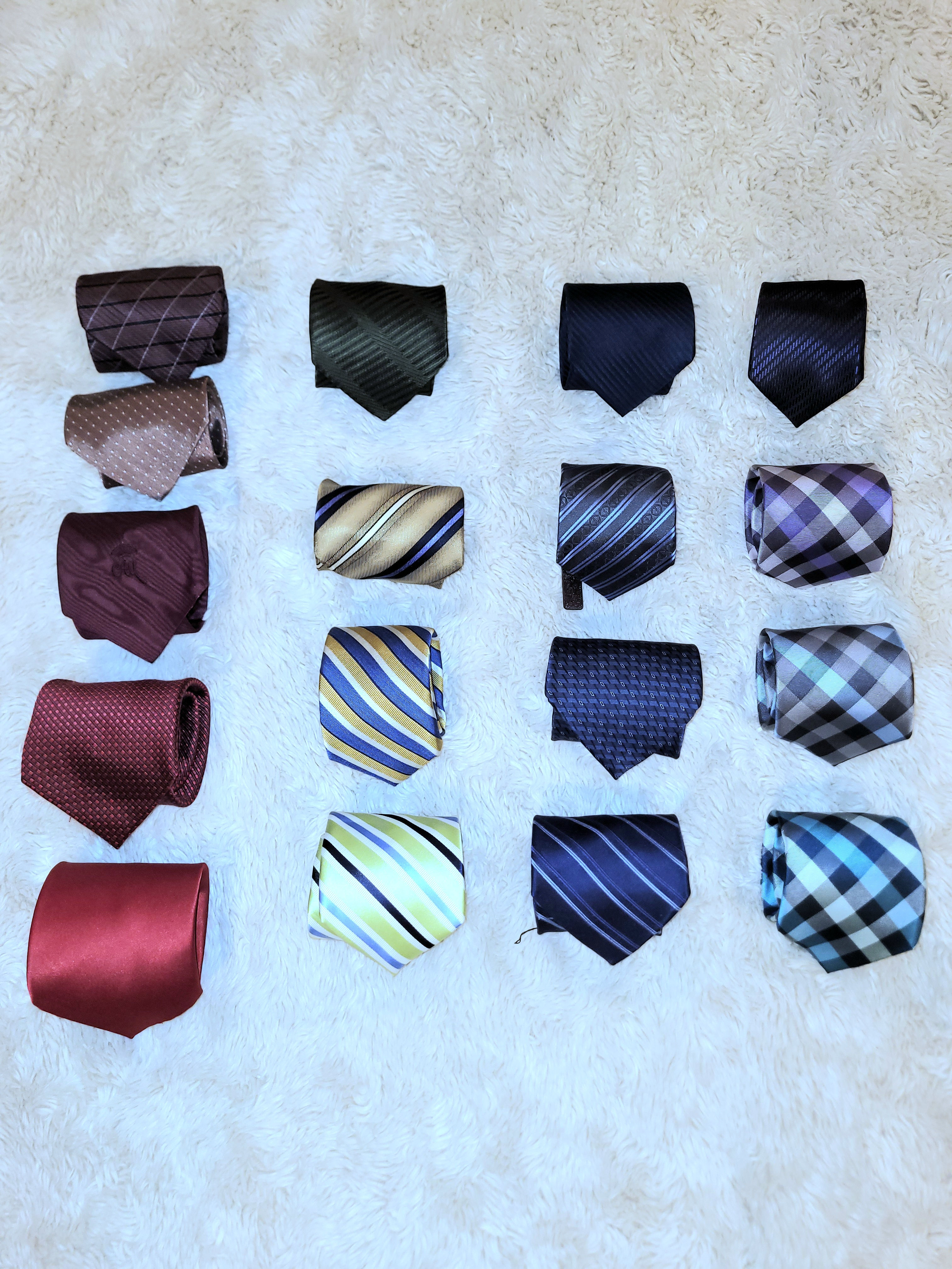 17pcs Men's Tall 56" - 63" Long Ties Variety Colors Silk Polyester Neckties