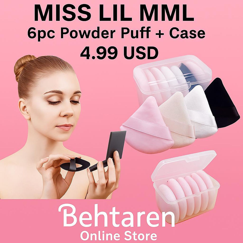 MISS LIL MML 6pc Powder Puff + Case