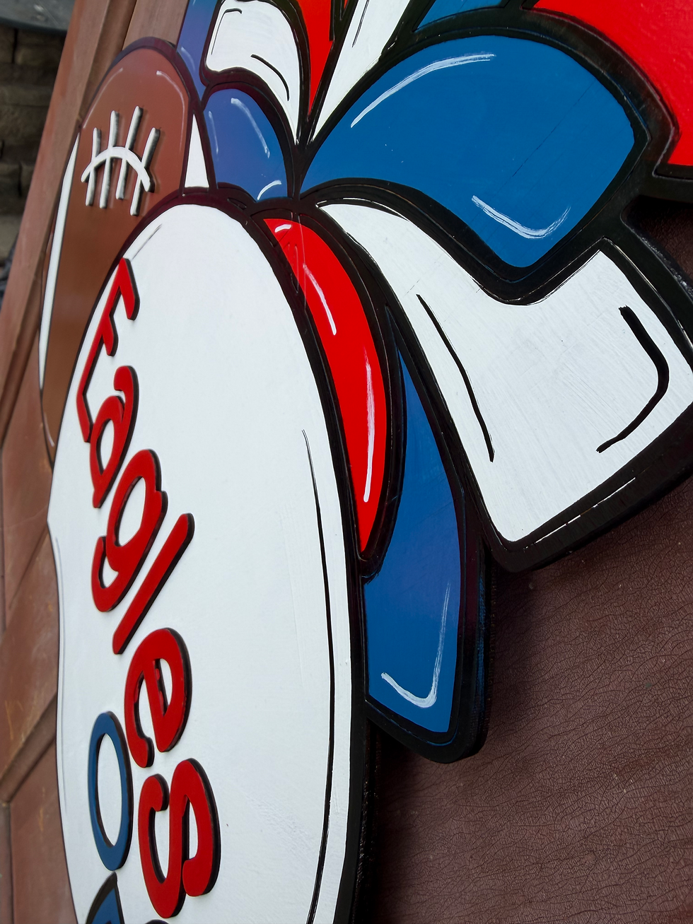Thumbnail: Hand Painted Custom Personalized Football Cheerleader Game Day Door Hanger
