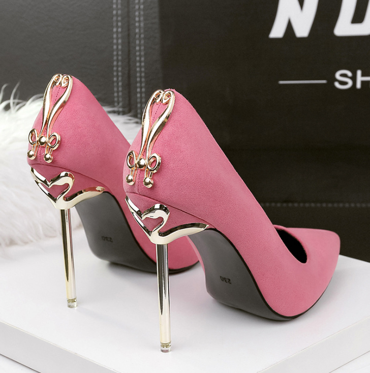 Thumbnail: Women's fashion high heels nightclub sexy women's stiletto with metal bow