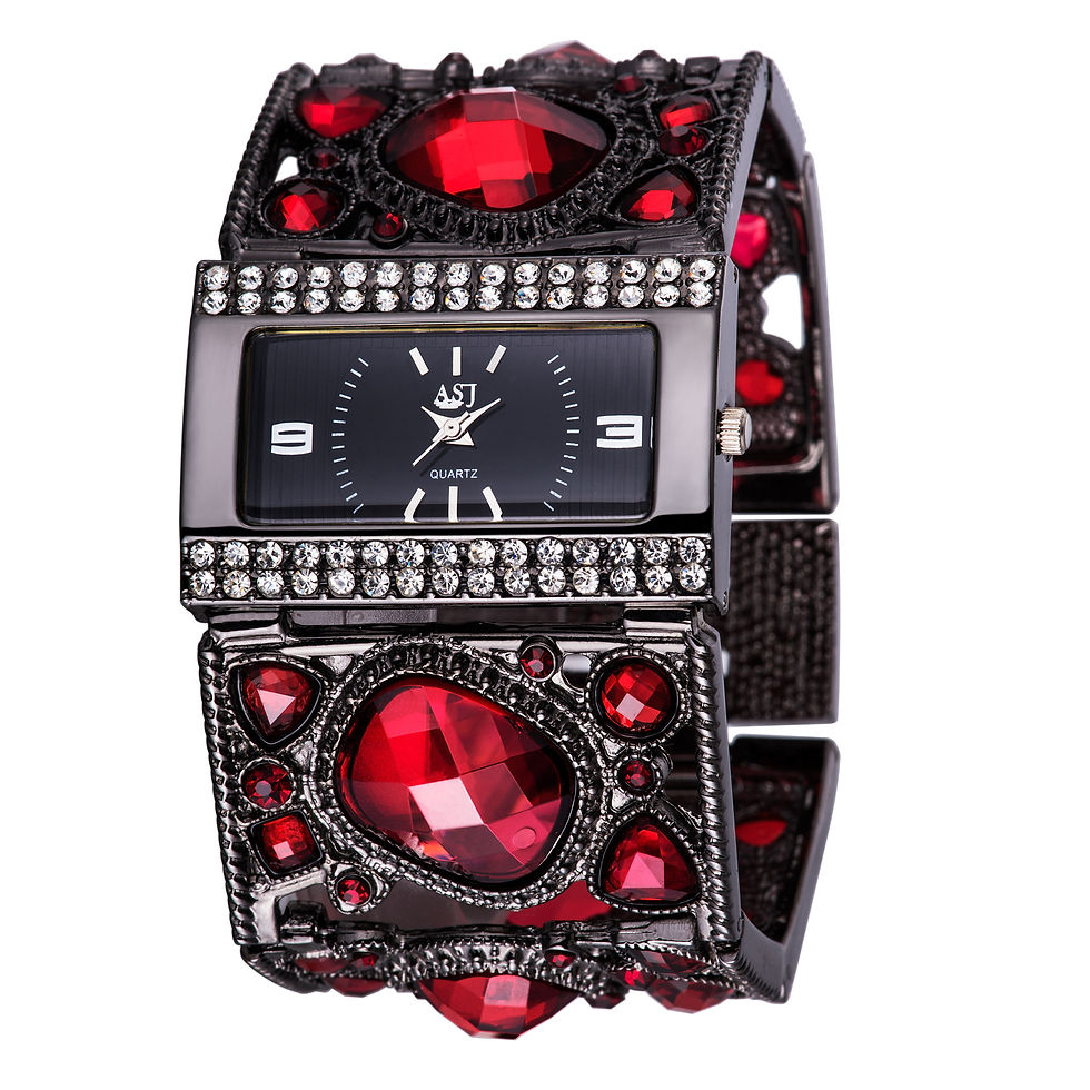 Thumbnail: Diamond inlaid and hollow fashion waterproof quartz watch
