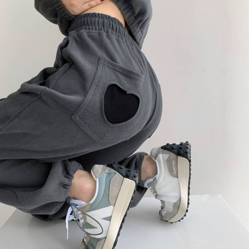 Thumbnail: HOUZHOU Women Pants 2021 Spring Gray Sweatpants Women Jogger