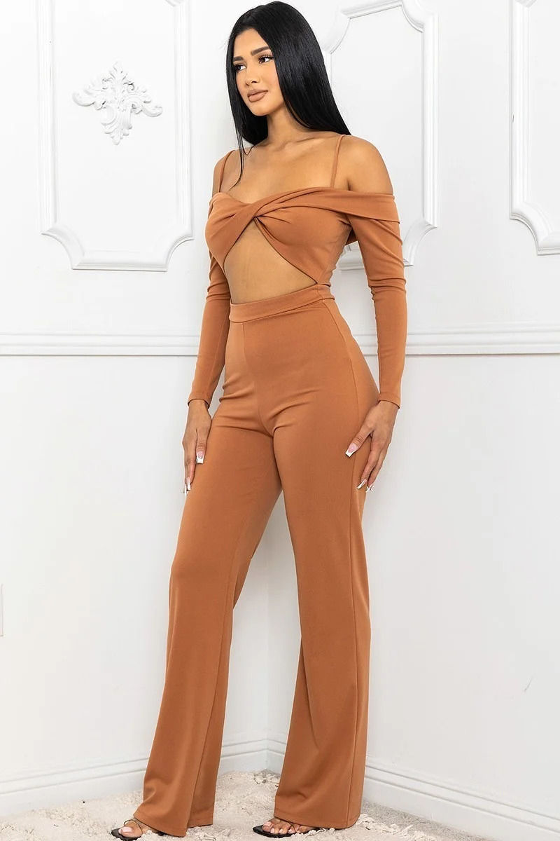 Thumbnail: Open Shoulder Cutout Detail Jumpsuit