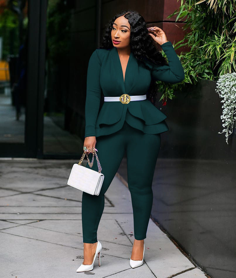 Thumbnail: Africa Clothing African Women Bazin African Two Piece Set Dashiki Suit For Lady