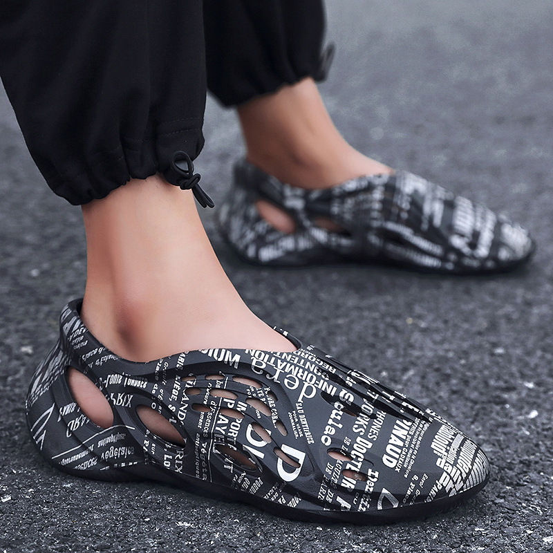 Thumbnail: Coconut Shoes For Men Non-Skid Speed Dry Camouflage Hollow Beach Shoes
