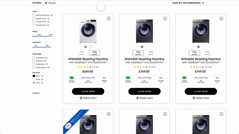 Flipping card UI