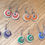 Thumbnail: Washer and plastic lid earrings