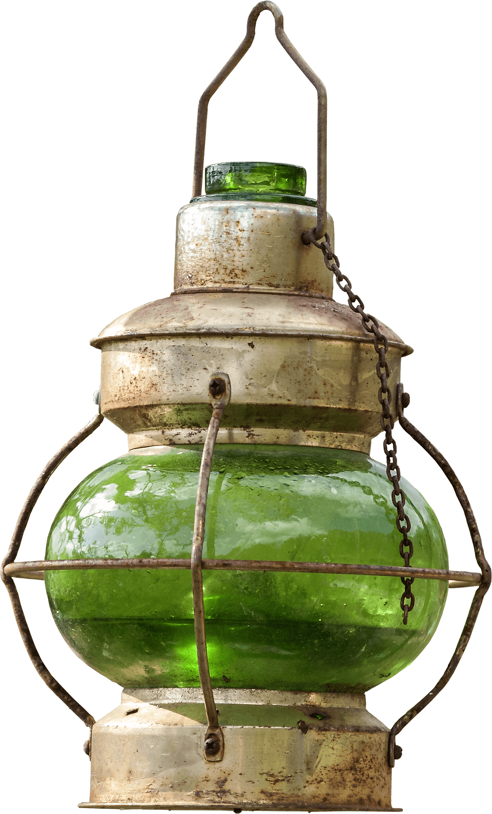 Green glass ships light