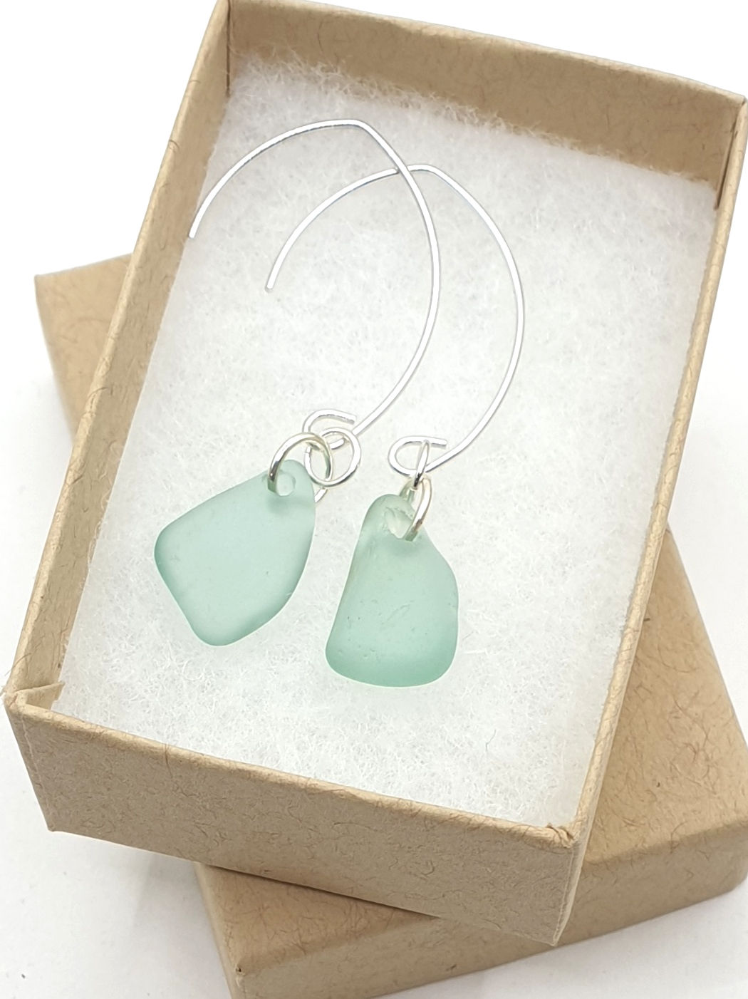 Turquoise, loop-through earrings