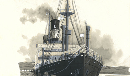 Claude Batelier’s Unfinished Painting of the SS Waratah Bunkering at Albany 1909_edited.jp