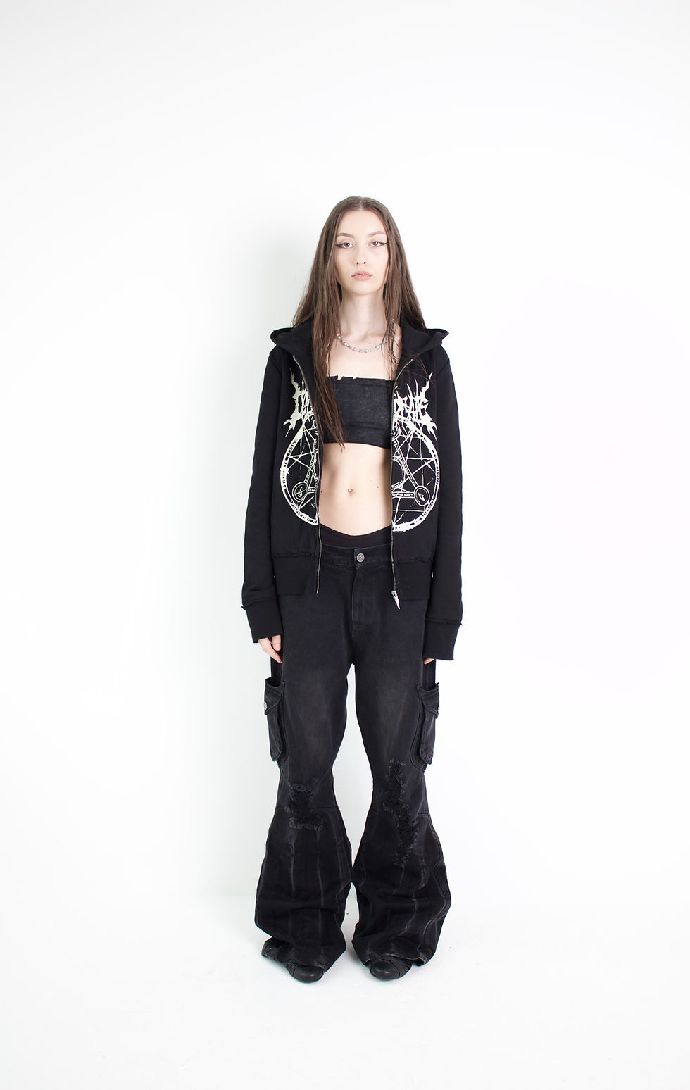 corporate world ジップパーカー alchemy ブラック○関送無料○ BLACK ALCHEMY ZIP UP HOODIE | Corporate World