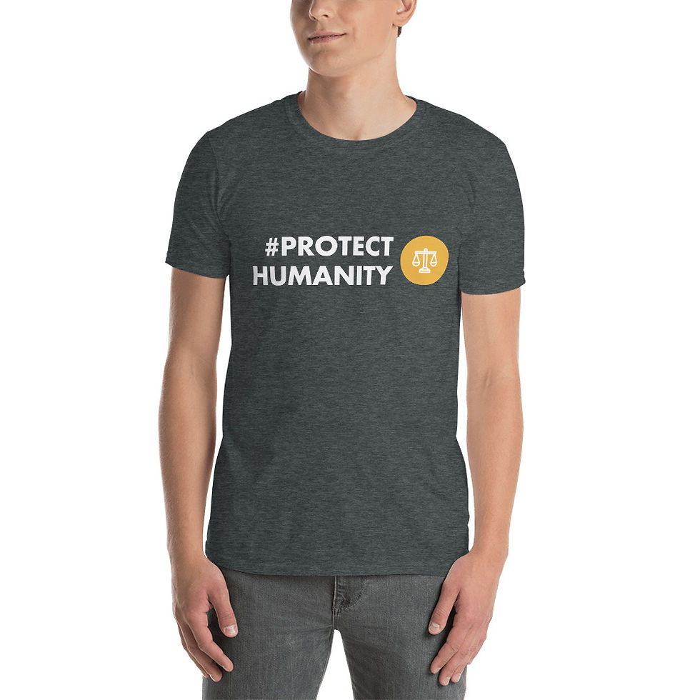 الصورة المصغرة: #ProtectHumanity تي شيرت للجنسين