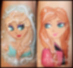 elsa and anna face painting